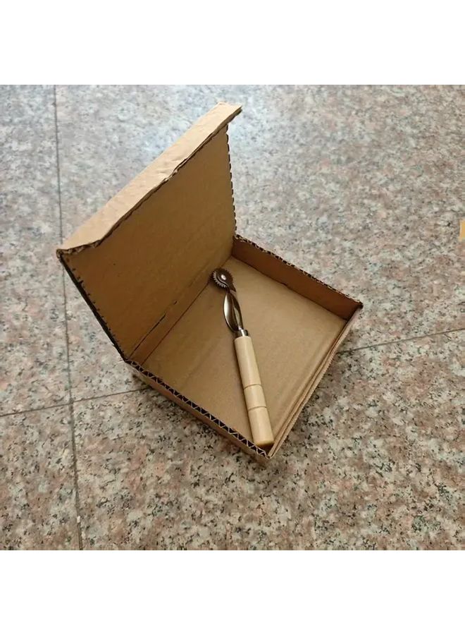 Manual Metal Roller Paper Punching And Creasing Tool 1pc For DIY Crafts Cardboard - Image 2